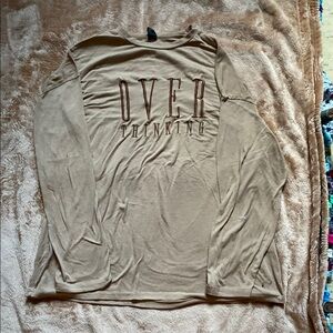 Overthinking Tan Long Sleeve Shirt